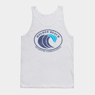 Holden Beach, NC Summertime Vacationing Blue Waves Tank Top